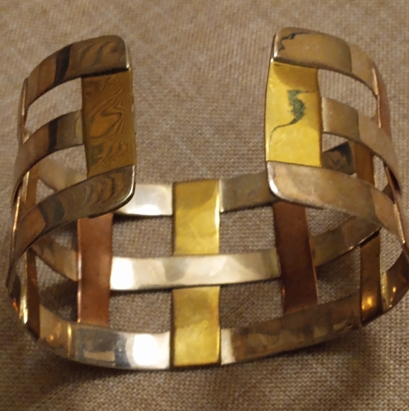 RLM Studios 925, Copper, Brass Signed Cuff Bracelet - Picture 5 of 7